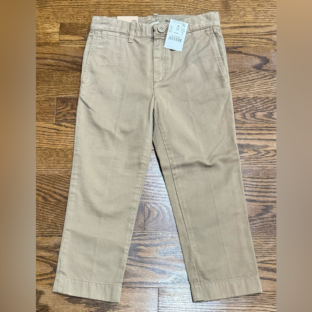 NWT, J.Crew Crewcuts slim fit chino pants, boys size 3.
